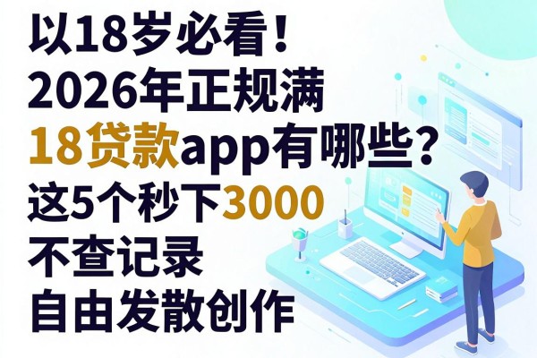 18岁必看！2026年正规满18贷款app有哪些？这5个秒下3000不查记录