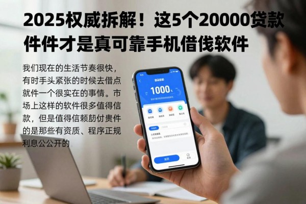 2025权威拆解！这5个20000贷款软件才是真可靠的手机借钱软件