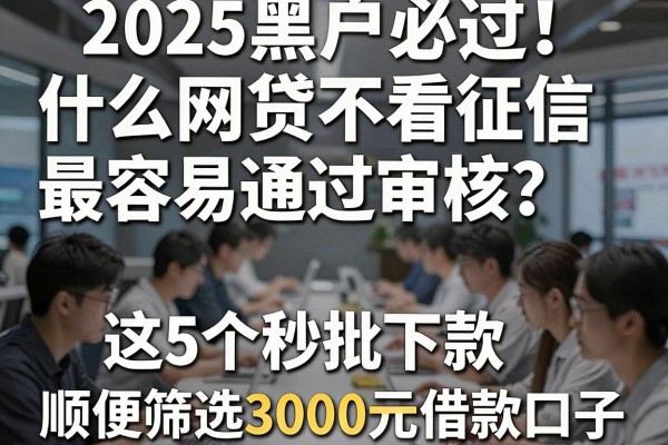 2025黑户必过!什么网贷不看征信最容易通过审核?这5个秒批下款,顺便筛选3000元借款口子!