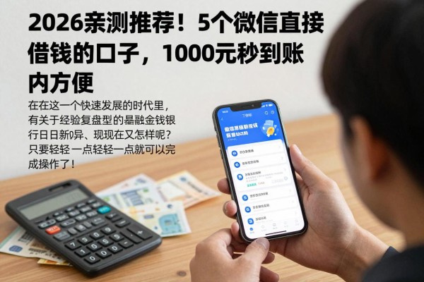 2026亲测推荐!5个微信直接借钱的口子,1000元秒到账超方便