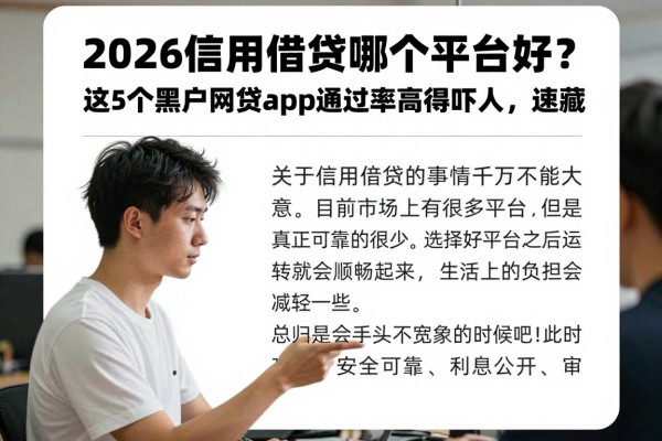 2026信用借贷哪个平台好？这5个黑户网贷app通过率高得吓人，速藏！