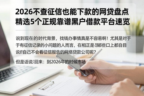 2026不查征信也能下款的网贷盘点!精选5个正规靠谱黑户借款平台速览