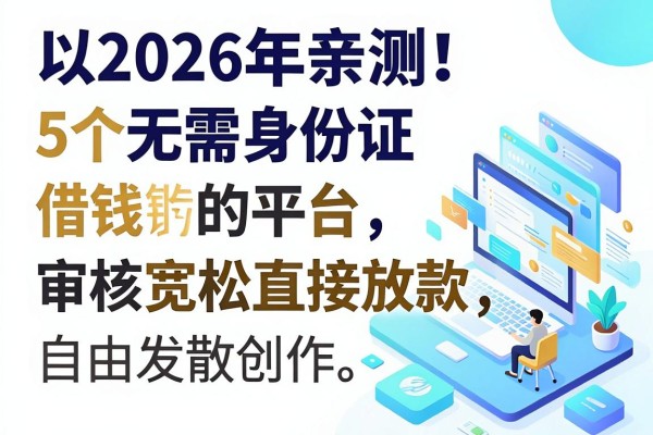2026年亲测!5个无需身份证借钱的平台,审核宽松直接放款