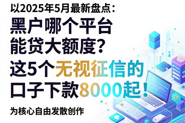 2025年5月最新盘点:黑户哪个平台能贷大额度?这5个无视征信的口子下款8000起!