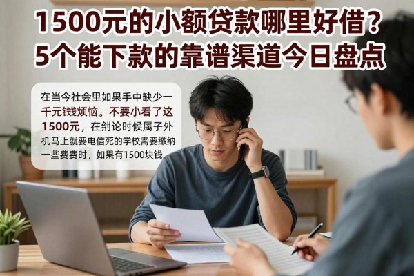 1500元的小额贷款哪里好借?5个能下款的靠谱渠道今日盘点