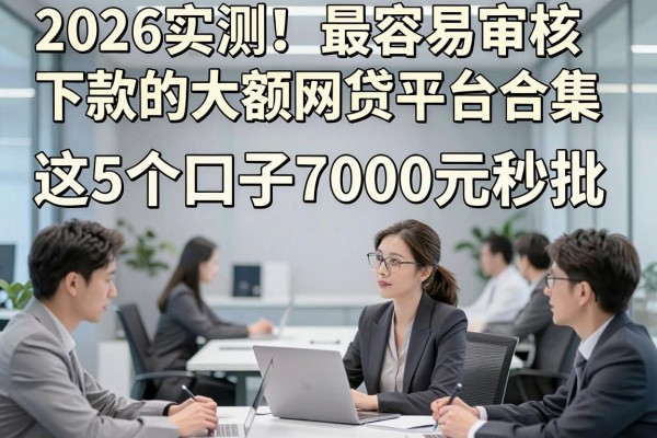 2026实测!最容易审核下款的大额网贷平台合集,这5个口子7000元秒批
