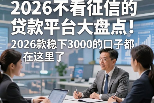 2026不看征信的贷款平台大盘点!2026款稳下3000的口子都在这里了