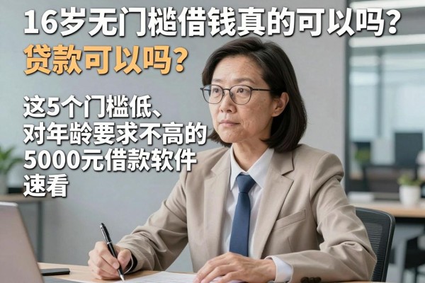 16岁无门槛借钱真的可以吗？这5个门槛低、对年龄要求不高的5000元借款软件速看！