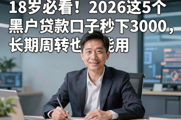 18岁必看！2026这5个黑户贷款口子秒下3000，长期周转也能用