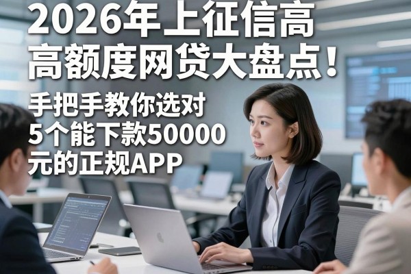 2026年上征信高额度网贷大盘点!手把手教你选对5个能下款50000元的正规APP