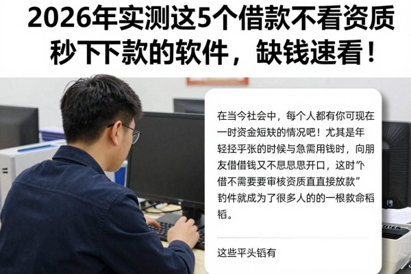 2026年实测这5个借款不看资质秒下款的软件,缺钱速看!