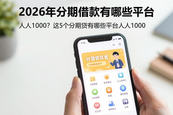 2026年分期借款有哪些平台人人1000?这5个分期贷款4000的APP资质要求不高,省心又实用