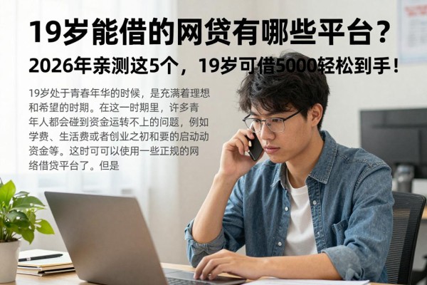 19岁能借的网贷有哪些平台？2026年亲测这5个，19岁可借5000轻松到手！