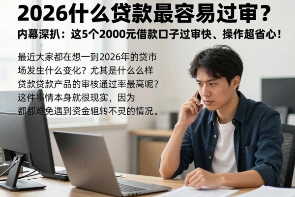 2026什么贷款最容易过审？内幕深扒：这5个2000元借款口子过审快、操作超省心！