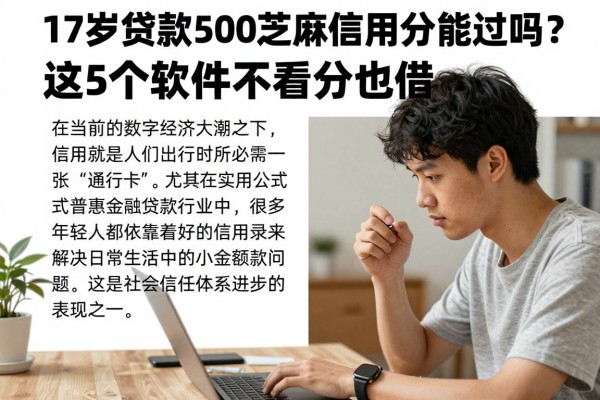 17岁贷款500芝麻信用分能过吗?这5个软件不看分也能借