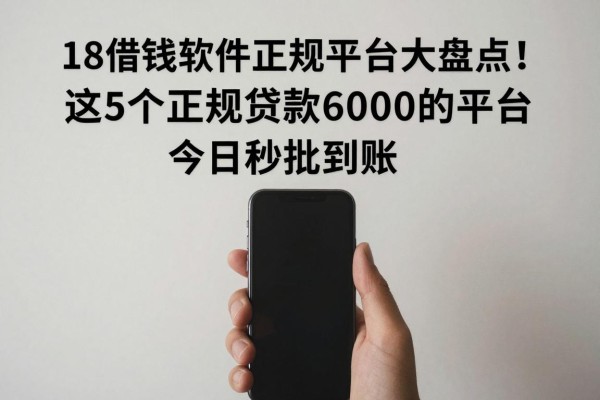 18借钱软件正规平台大盘点!这5个正规贷款6000的平台今日秒批到账