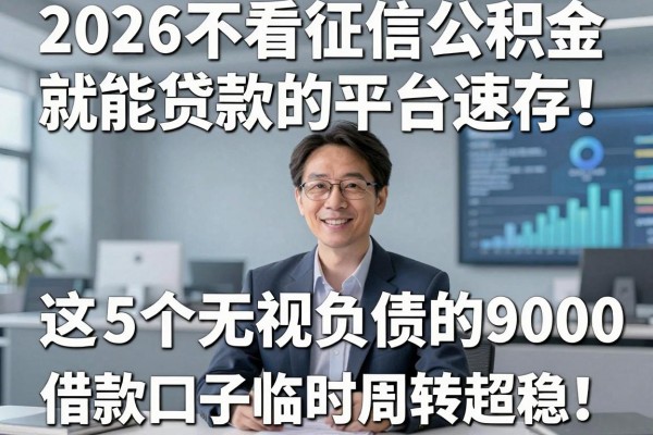 2026不看征信公积金就能贷款的平台速存！这5个无视负债的9000借款口子临时周转超稳