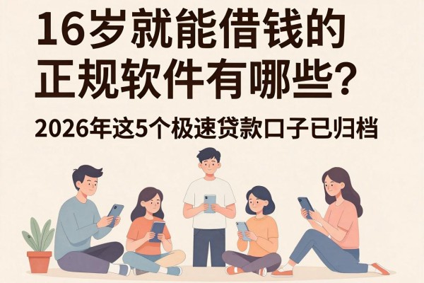 16岁就能借钱的正规软件有哪些？2026年这5个极速贷款口子已归档