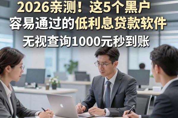 2026亲测！这5个黑户容易通过的低利息贷款软件，无视查询1000元秒到账