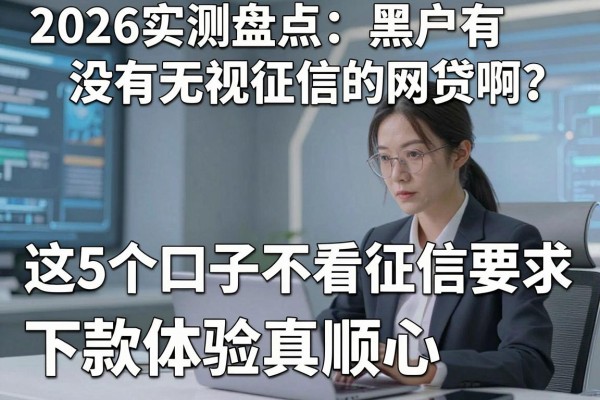 2026实测盘点:黑户有没有无视征信的网贷啊?这5个口子不看征信要求,下款体验真顺心