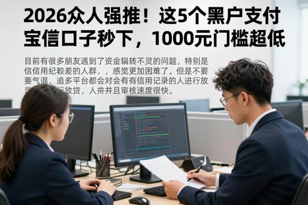 2026众人强推！这5个黑户支付宝借款口子秒下，1000元门槛超低