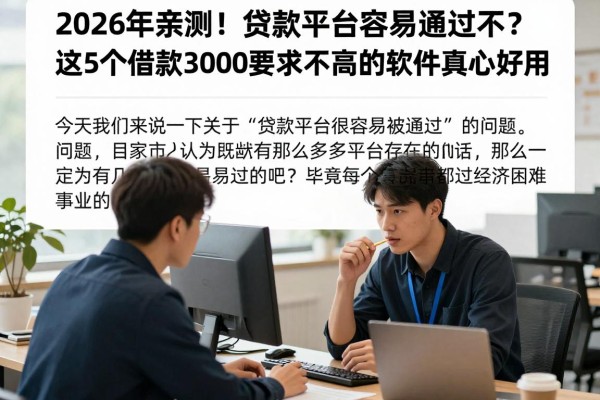 2026年亲测！贷款平台容易通过不？这5个借款3000要求不高的软件真心好用