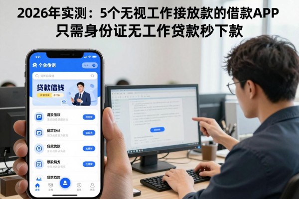 2026年实测：5个无视工作直接放款的借款APP，只需身份证无工作贷款秒下款