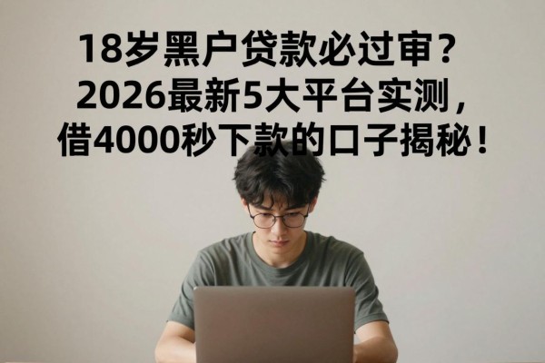 18岁黑户贷款必过审？2026最新5大平台实测，借4000秒下款的口子揭秘！