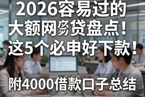 2026容易过的大额网贷盘点!这5个必申好下款,附4000借款口子总结