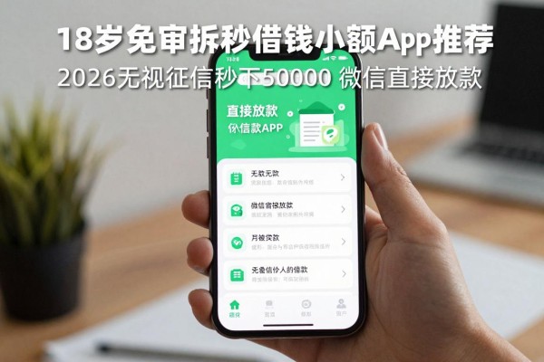 18岁免审批秒借钱小额app推荐！2026无视征信秒下50000，微信直接放款