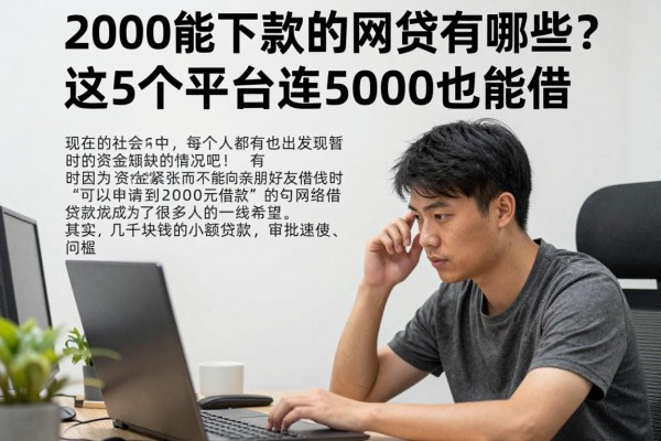 2000能下款的网贷有哪些?这5个平台连5000都能借