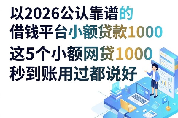 2026公认靠谱的借钱平台小额贷款1000，这5个小额网贷1000秒到账用过都说好