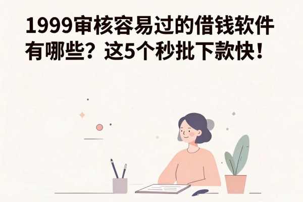 1999审核容易过的借钱软件有哪些?这5个秒批下款快!