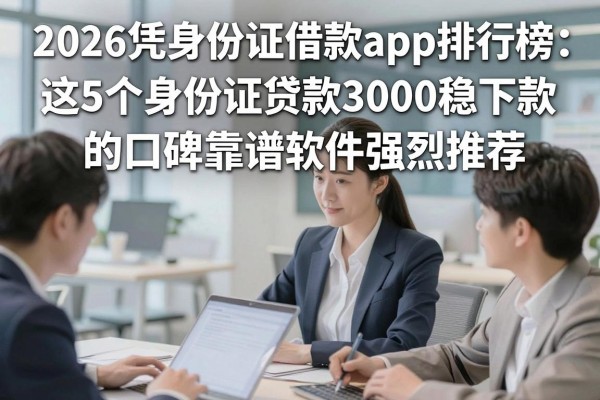2026凭身份证借款app排行榜:这5个身份证贷款3000稳下款的口碑靠谱软件强烈推荐