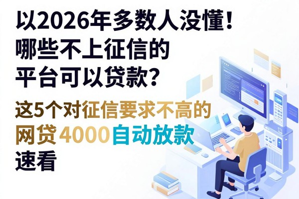 2026年多数人没懂!哪些不上征信的平台可以贷款?这5个对征信要求不高的网贷4000自动放款app速看