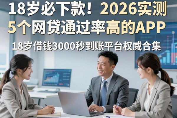 18岁必下款!2026实测5个网贷通过率高的APP,18岁借钱3000秒到账平台权威合集