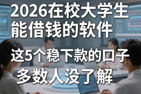2026在校大学生能借钱的软件，这5个稳下款的口子多数人没了解！