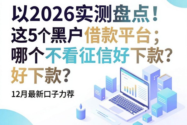 2026实测盘点!这5个黑户借款平台哪个不看征信好下款?12月最新口子力荐