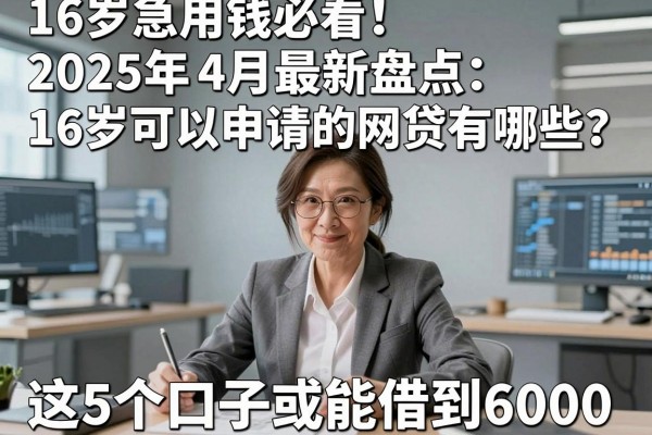 16岁急用钱必看！2025年4月最新盘点：16岁可以申请的网贷有哪些？这5个口子或能借到6000