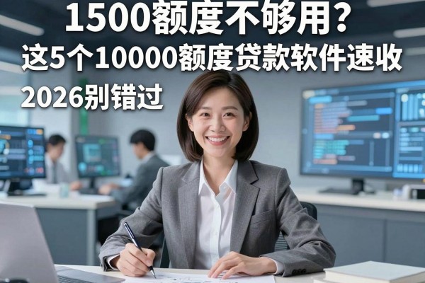 1500额度不够用？这5个10000额度贷款软件速收，2026别错过