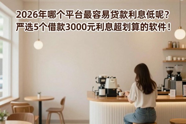 2026年哪个平台最容易贷款利息低呢？严选5个借款3000元利息超划算的软件！