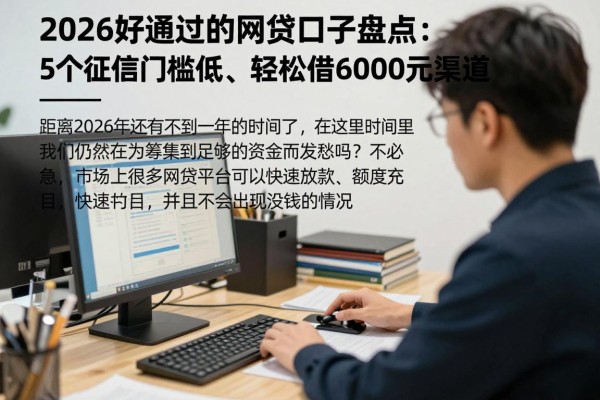 2026好通过的网贷口子盘点:5个征信门槛低、轻松借6000元的实用渠道