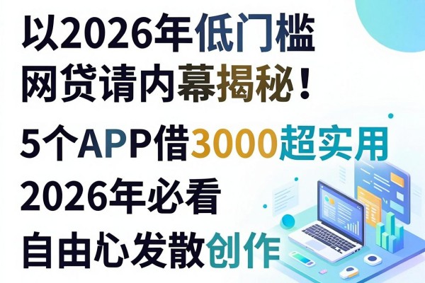 2026年低门槛网贷申请内幕揭秘!这5个APP借3000超实用,2026年必看