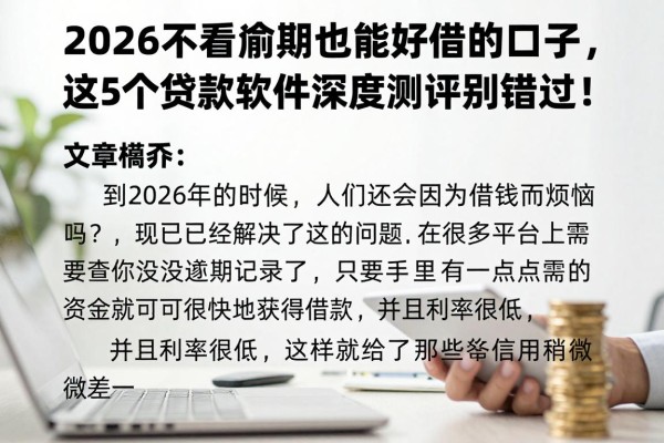 2026不看逾期也能好借的口子,这5个贷款软件深度测评别错过!