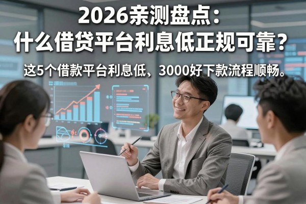 2026亲测盘点:什么借贷平台利息低正规可靠?这5个借款平台利息低、3000好下款流程还顺畅!