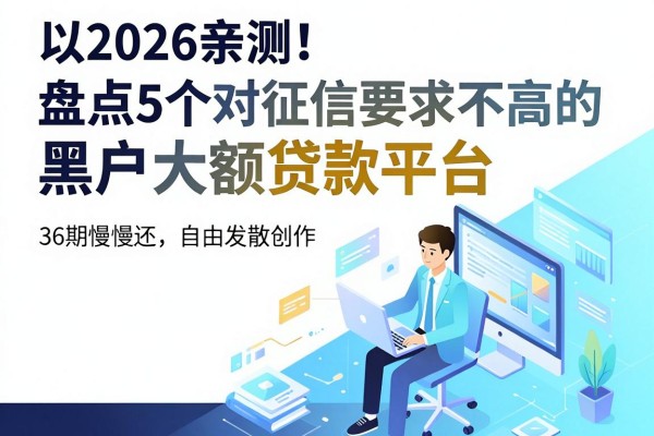 2026亲测!盘点5个对征信要求不高的黑户大额贷款平台,36期慢慢还