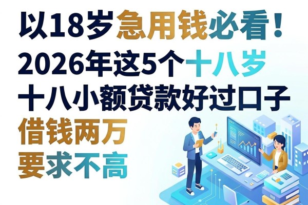 18岁急用钱必看!2026年这5个十八岁小额贷款好过口子,借钱两万要求不高轻松应急