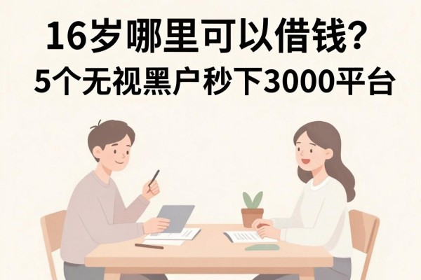 16岁哪里可以借钱?5个无视黑户秒下3000的平台步骤清晰好操作