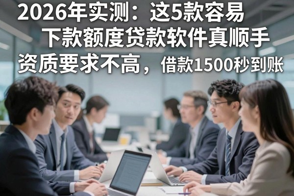 2026年实测：这5款容易下款额度贷款软件真顺手，资质要求不高，借款1500秒到账！