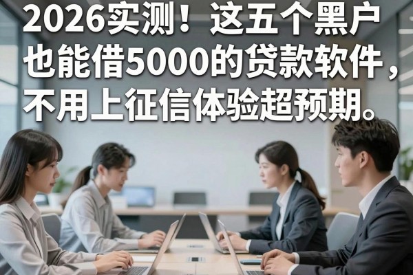 2026实测!这五个黑户也能借5000的贷款软件,不用上征信体验超预期